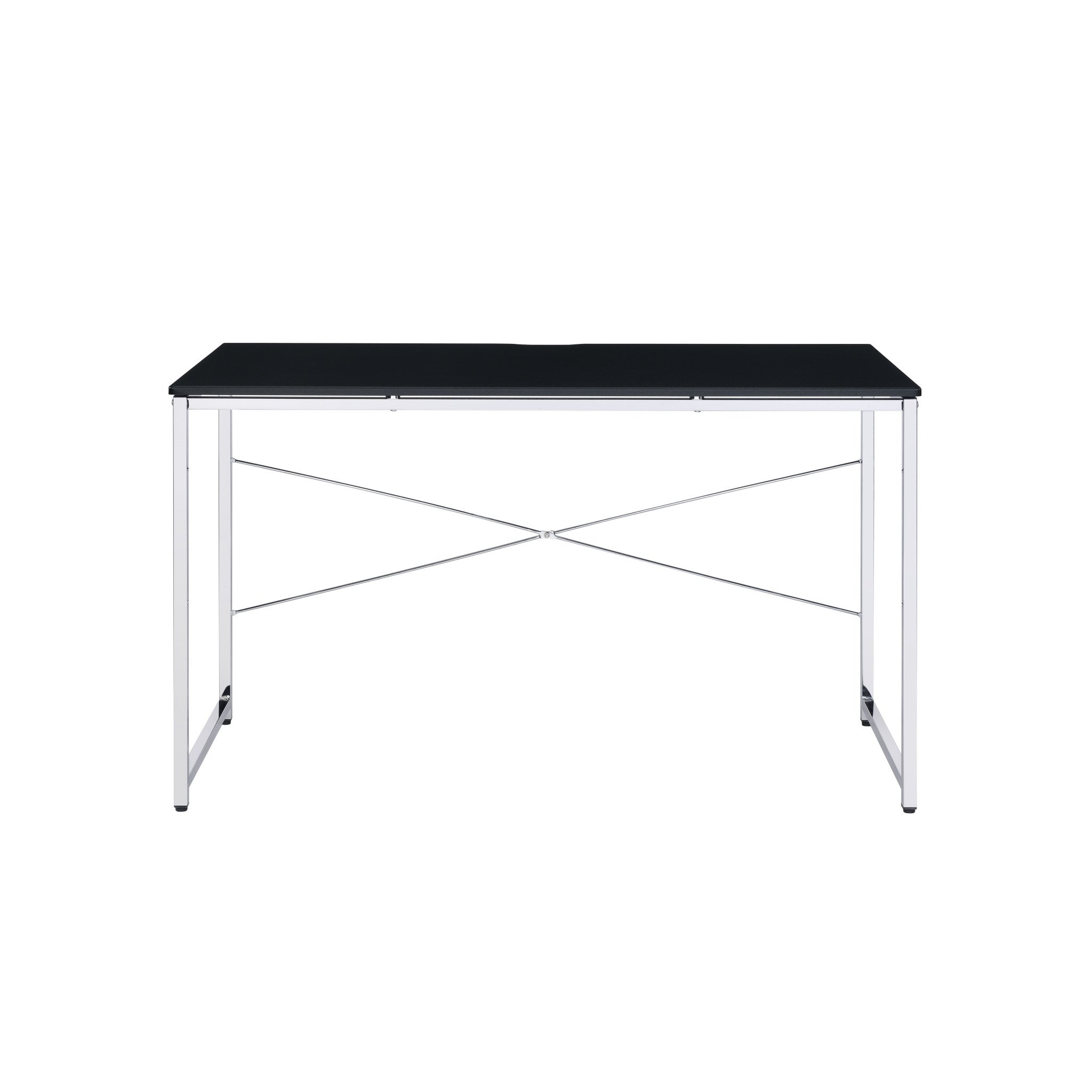 47" Black and Silver Writing Desk