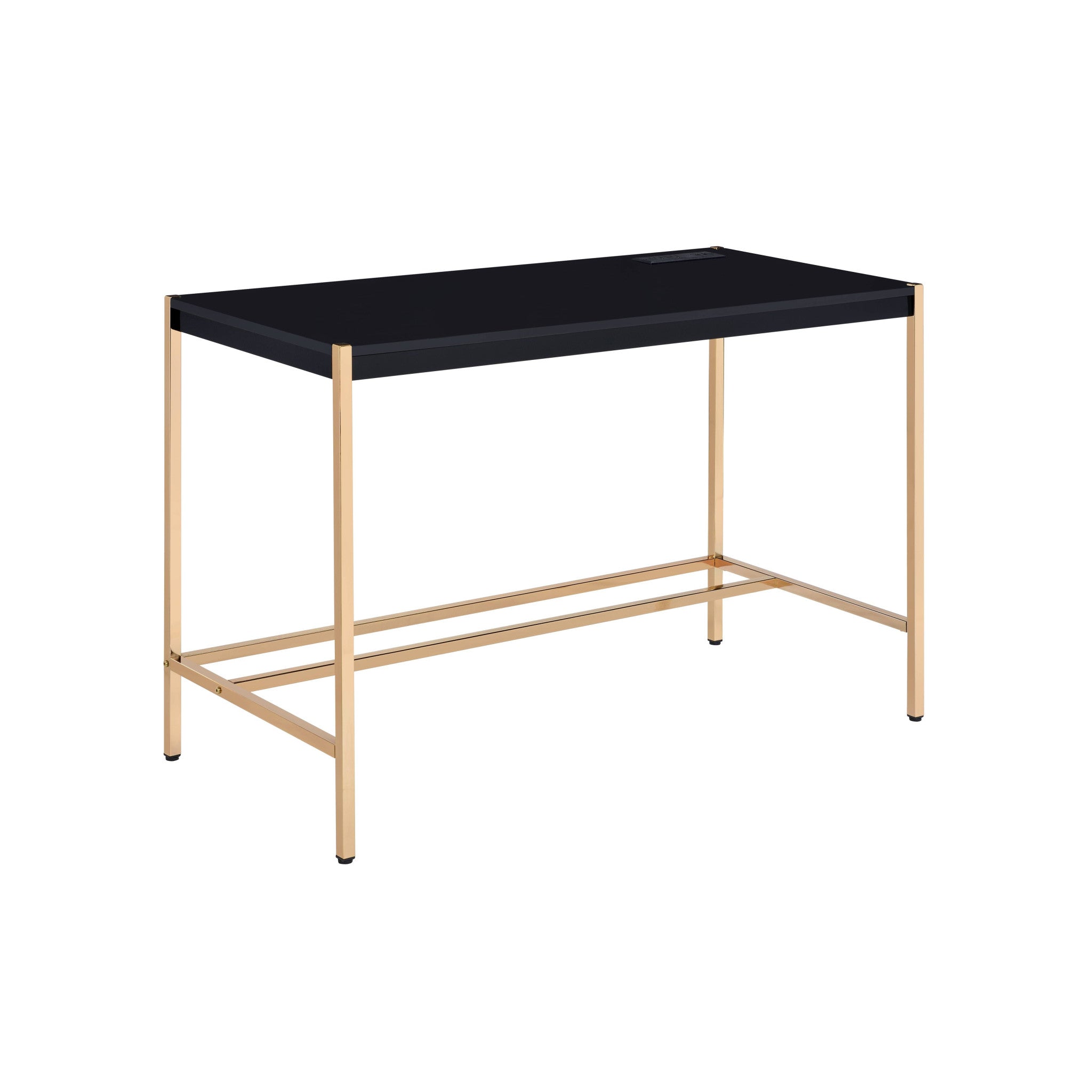 42" Black and Gold Writing Desk