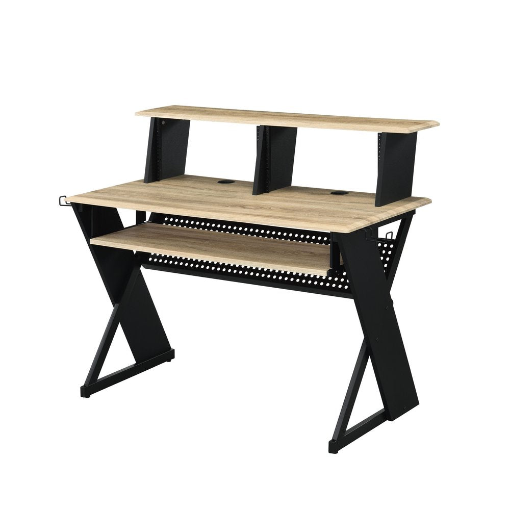 47" Natural and Black Music Desk