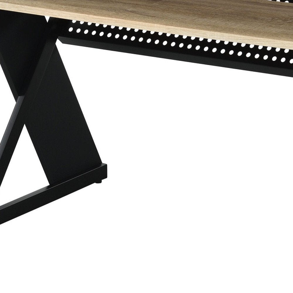 47" Natural and Black Music Desk