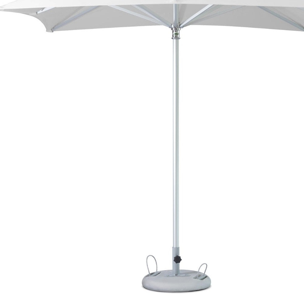 8' White Polyester Square Market Patio Umbrella