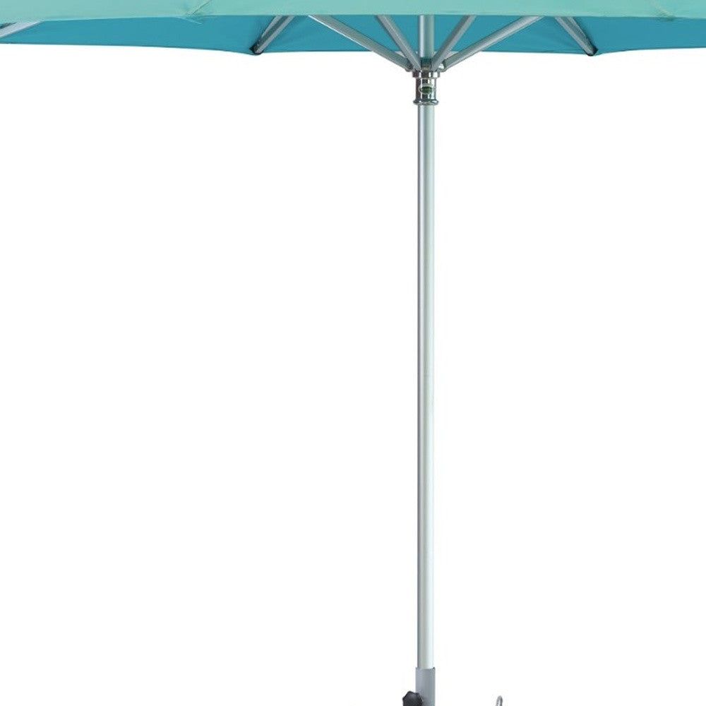 10' Aqua Polyester Round Market Patio Umbrella