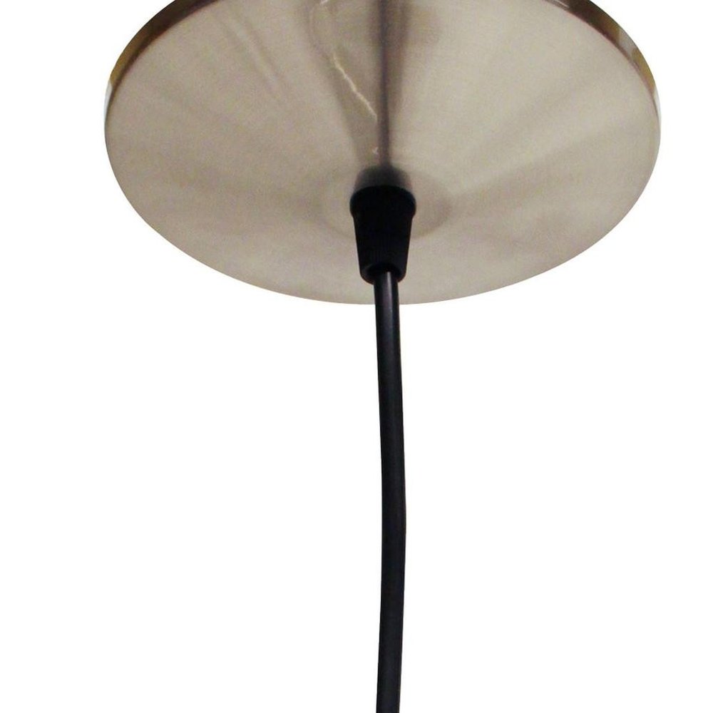 Brass Bulb Two Light Metal Chandelier