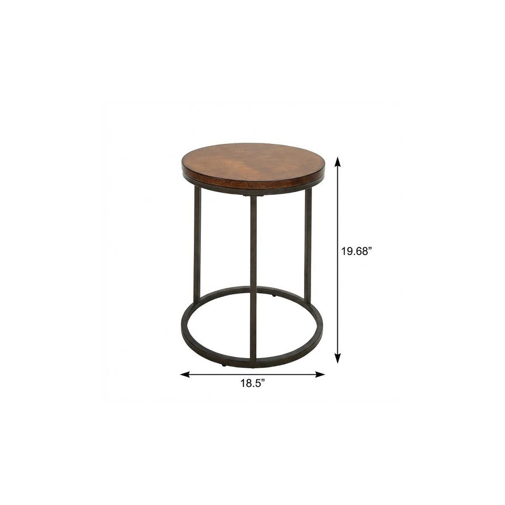 20" Black And Gray Manufactured Wood Square End Table