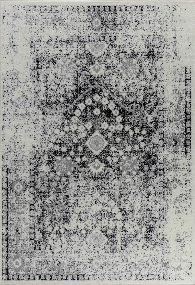 7' X 10' Black Oriental Area Rug