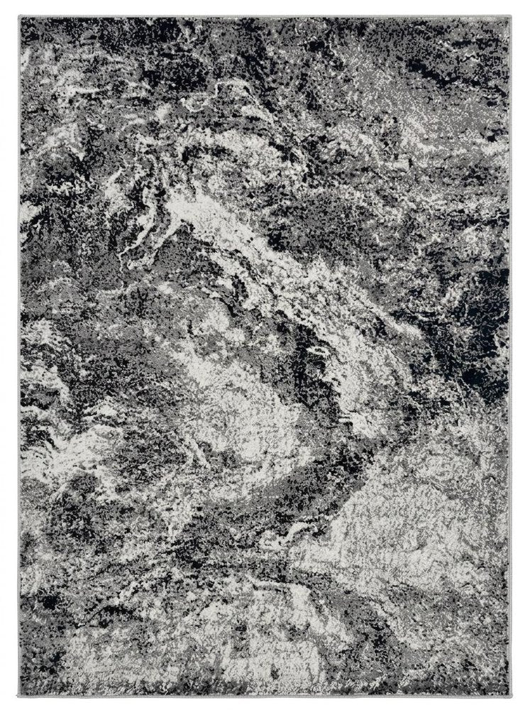 7' X 10' Grey Abstract Area Rug