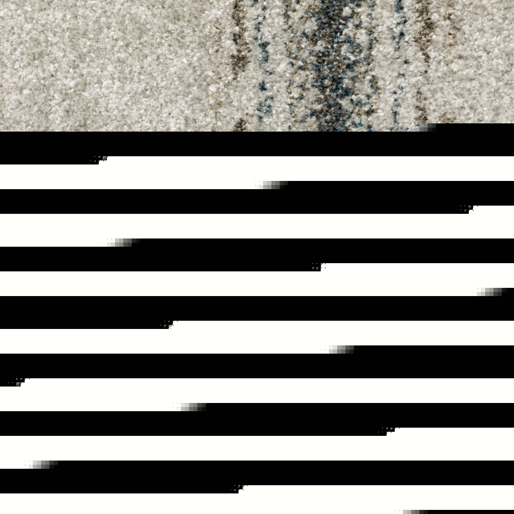 5' X 8' Gray Geometric Power Loom Area Rug