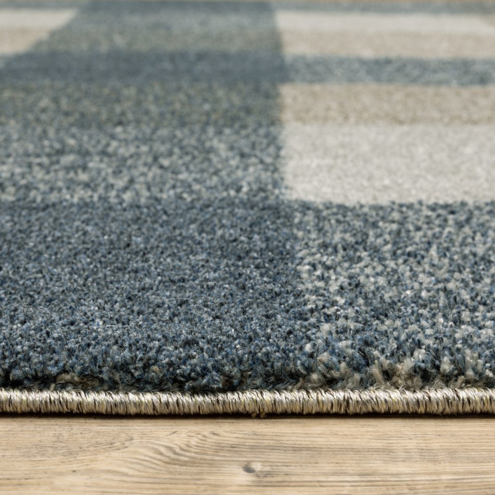 8' X 11' Tan and Gray Geometric Power Loom Area Rug