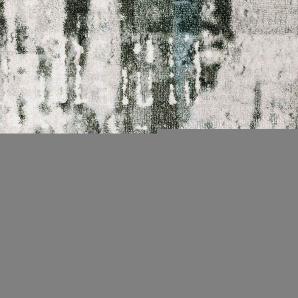 4' X 6' Silver and Gray Abstract Non Skid Area Rug
