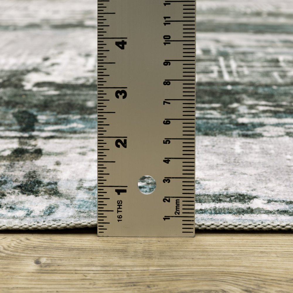 4' X 6' Silver and Gray Abstract Non Skid Area Rug