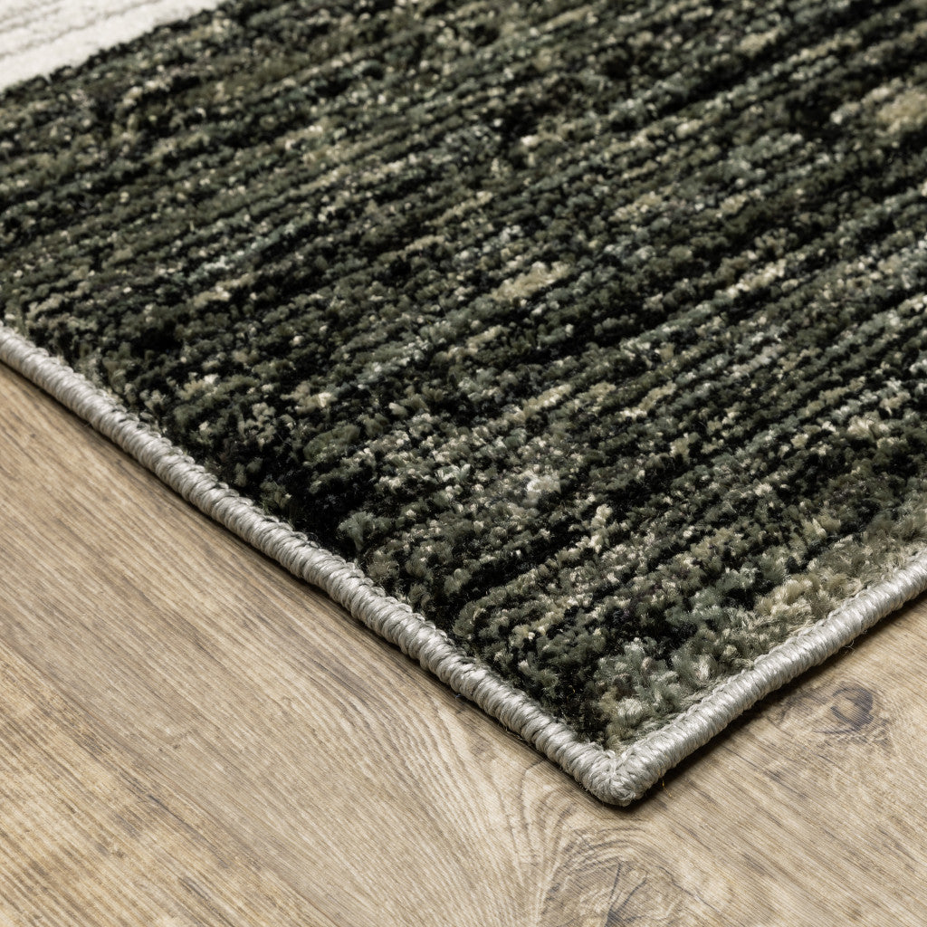 3' X 5' Gray and Ivory Geometric Power Loom Area Rug