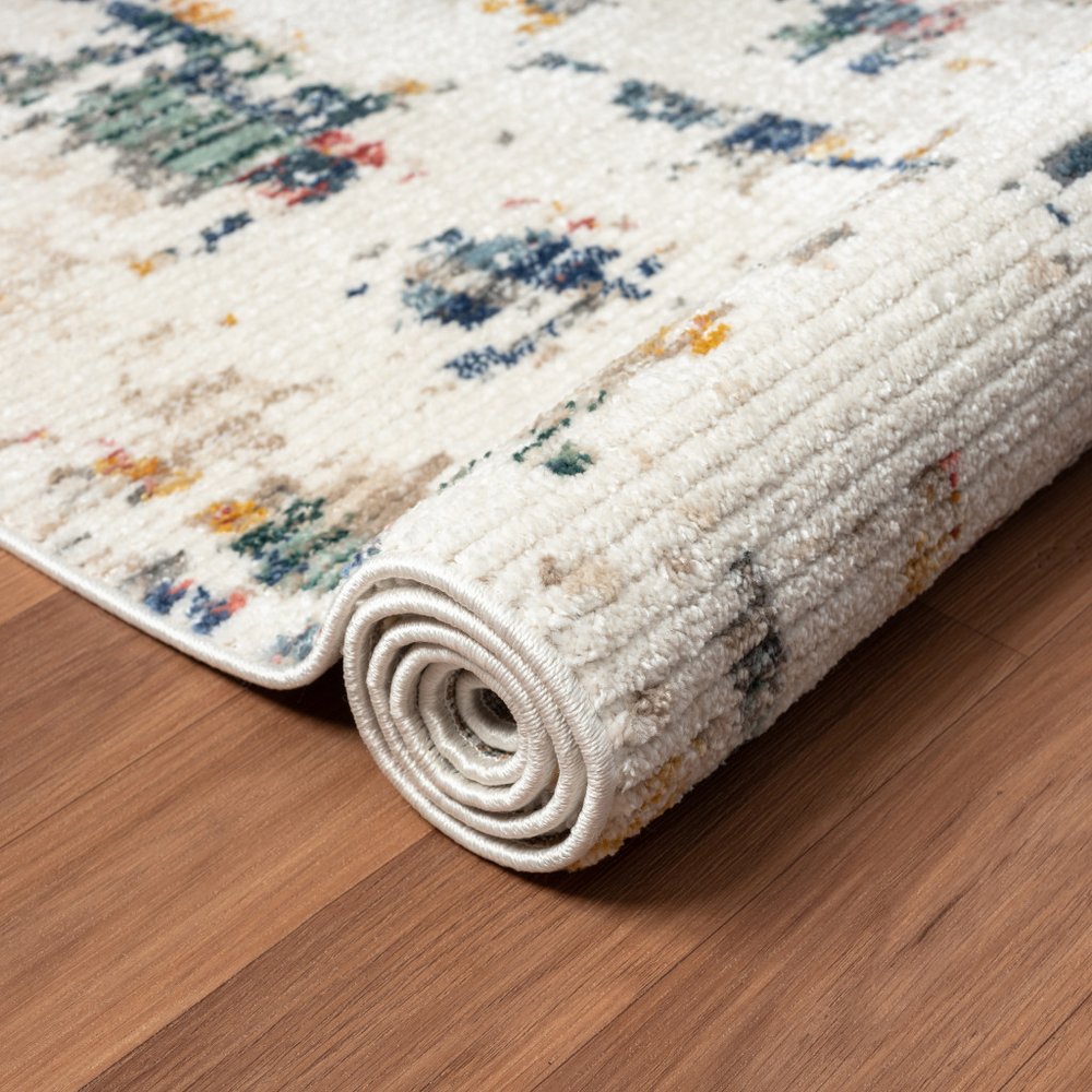 5' X 7' Blue Abstract Area Rug