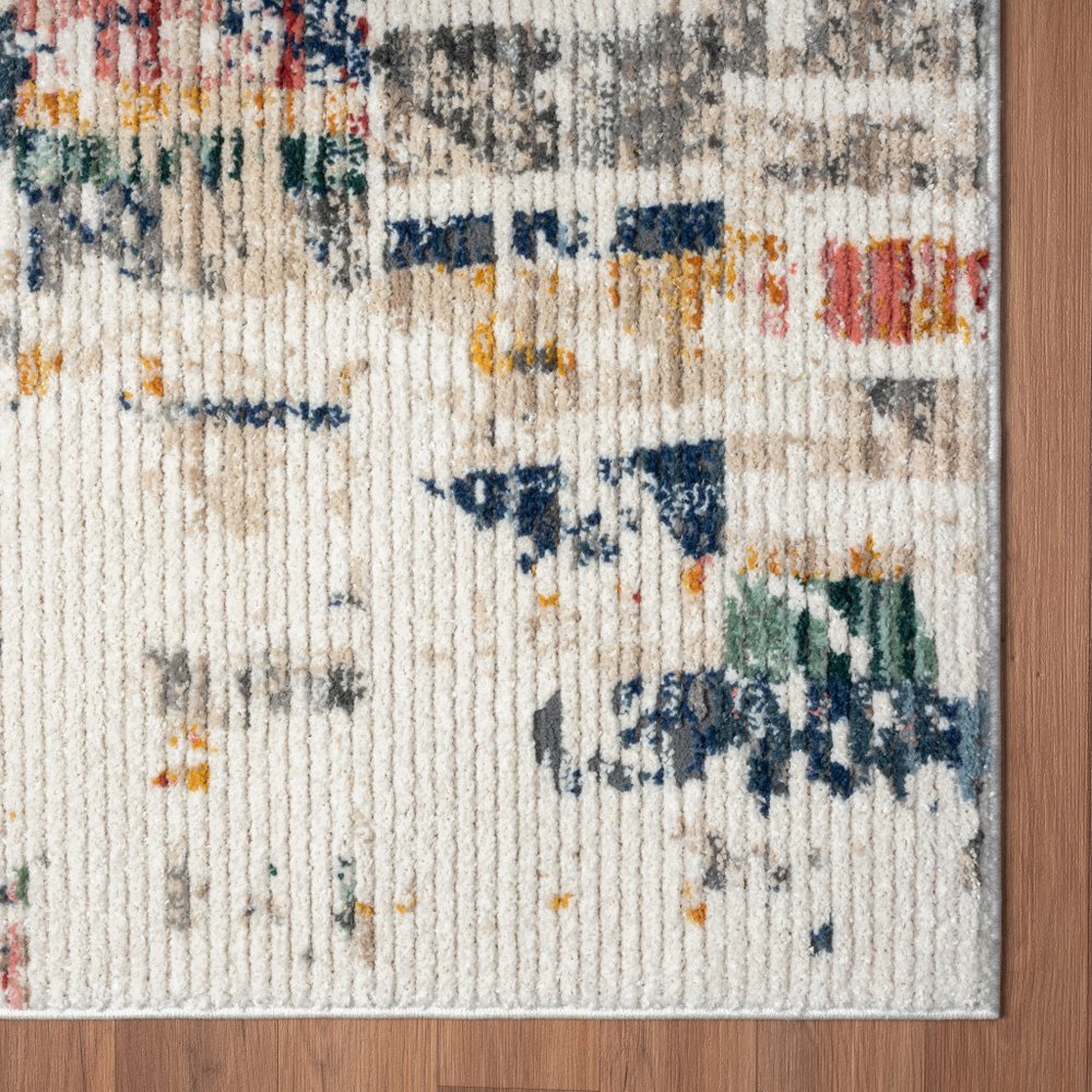 5' X 7' Blue Abstract Area Rug
