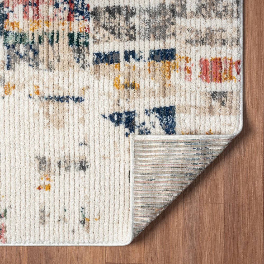 5' X 7' Blue Abstract Area Rug