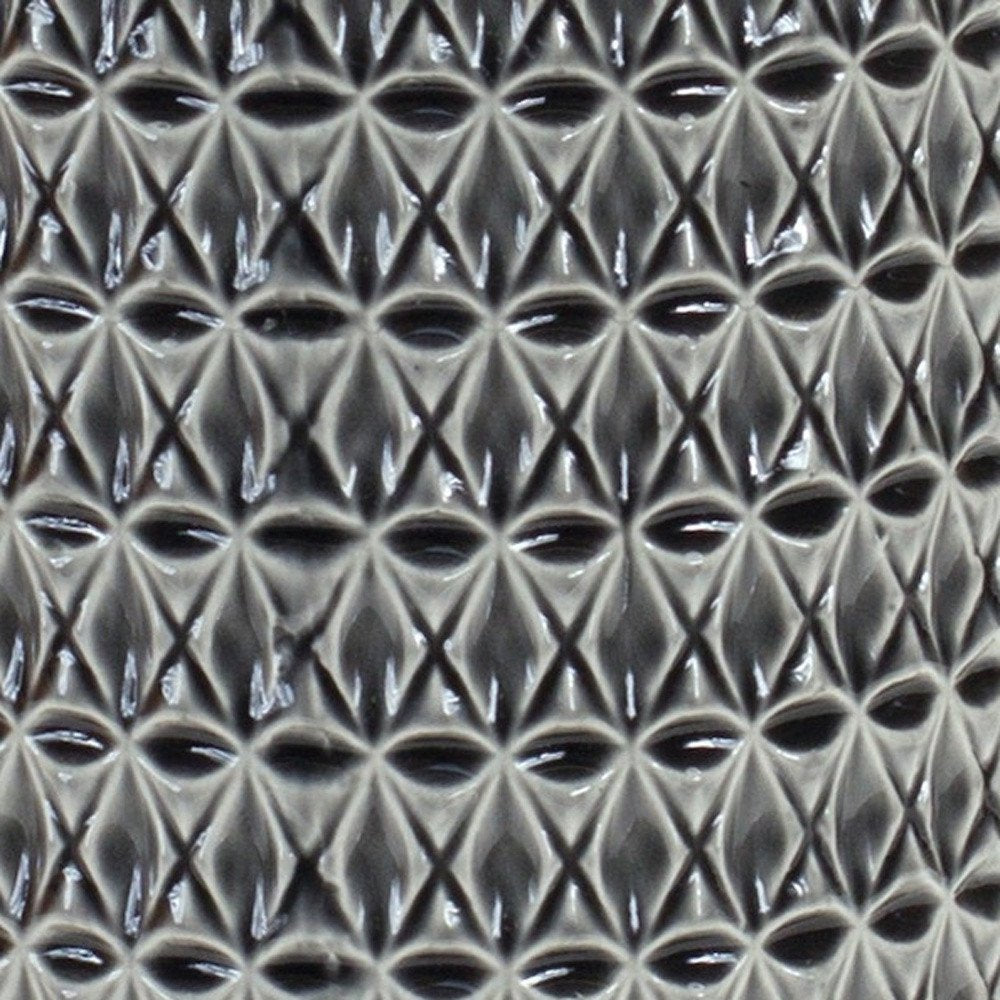 15" Gray Geometric Cylinder Terracotta Table Vase