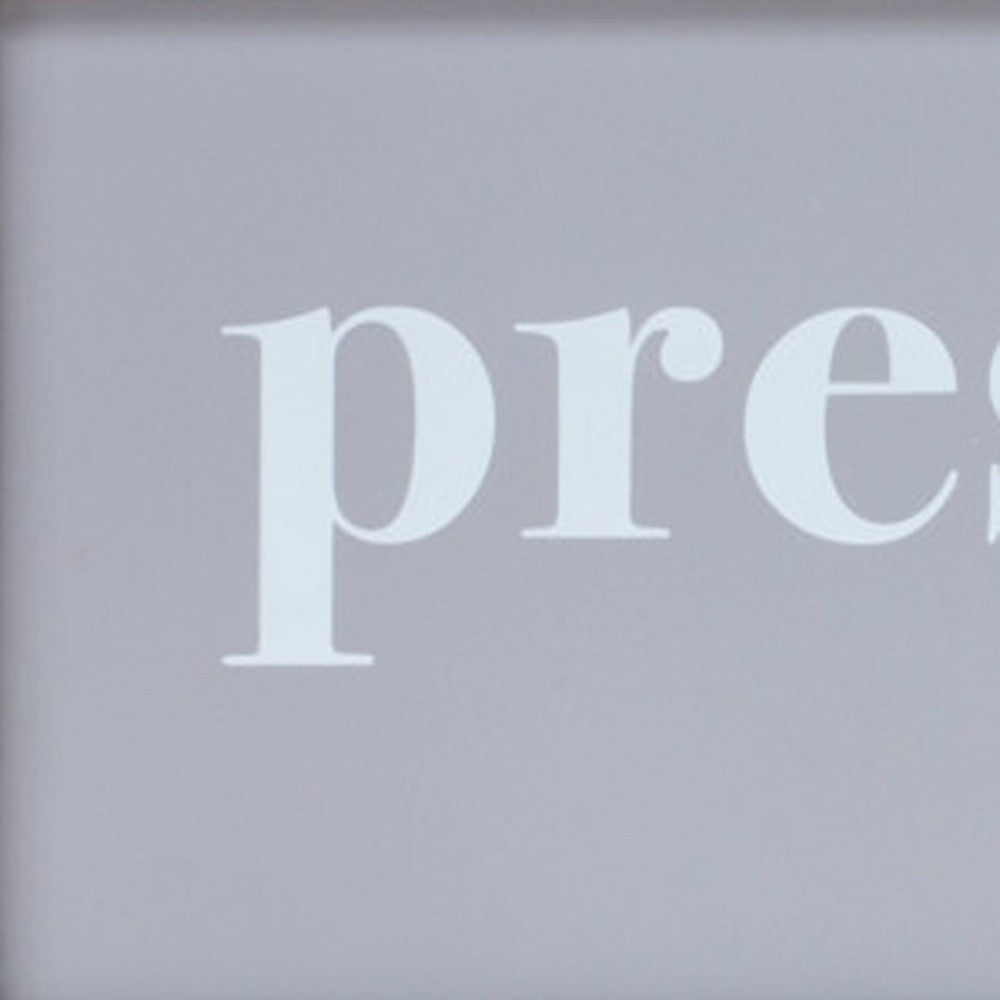 10" X 25" White And Gray Press On Toward The Goal Wall Decor