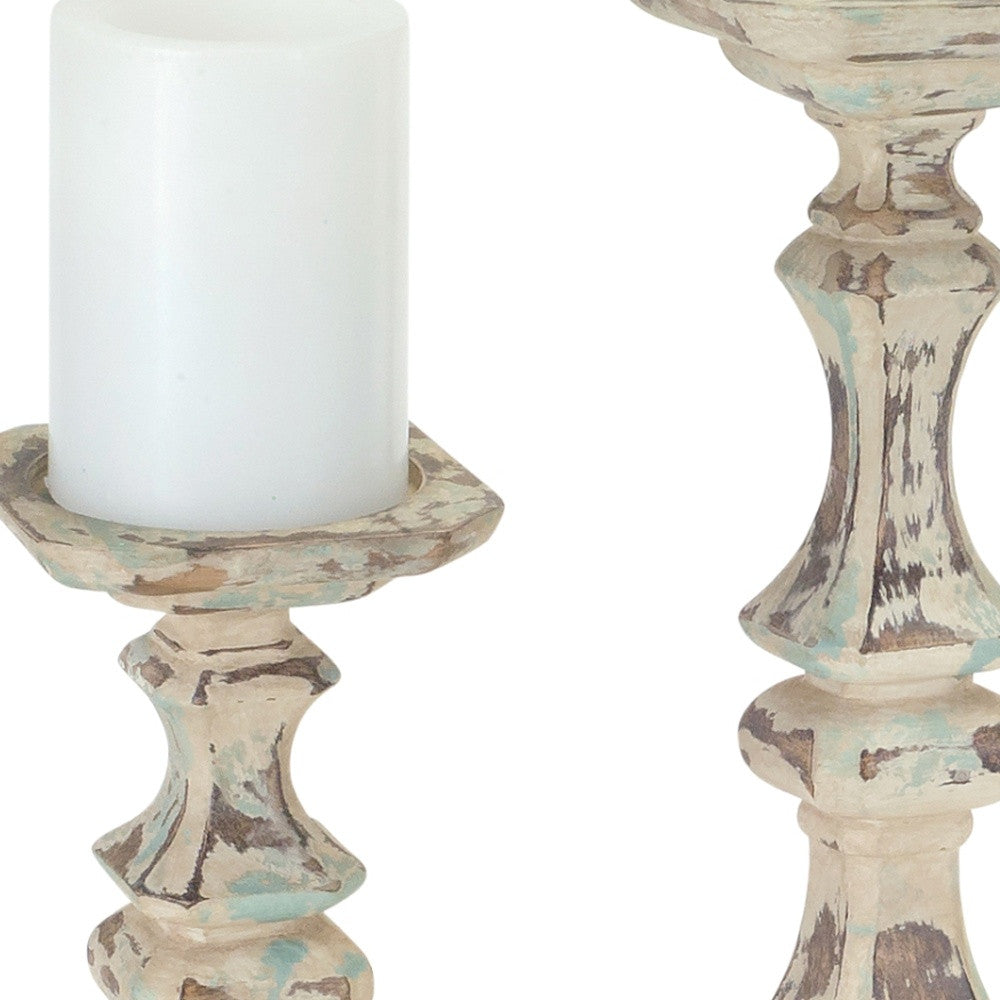 Set Of Two White Flameless Tabletop