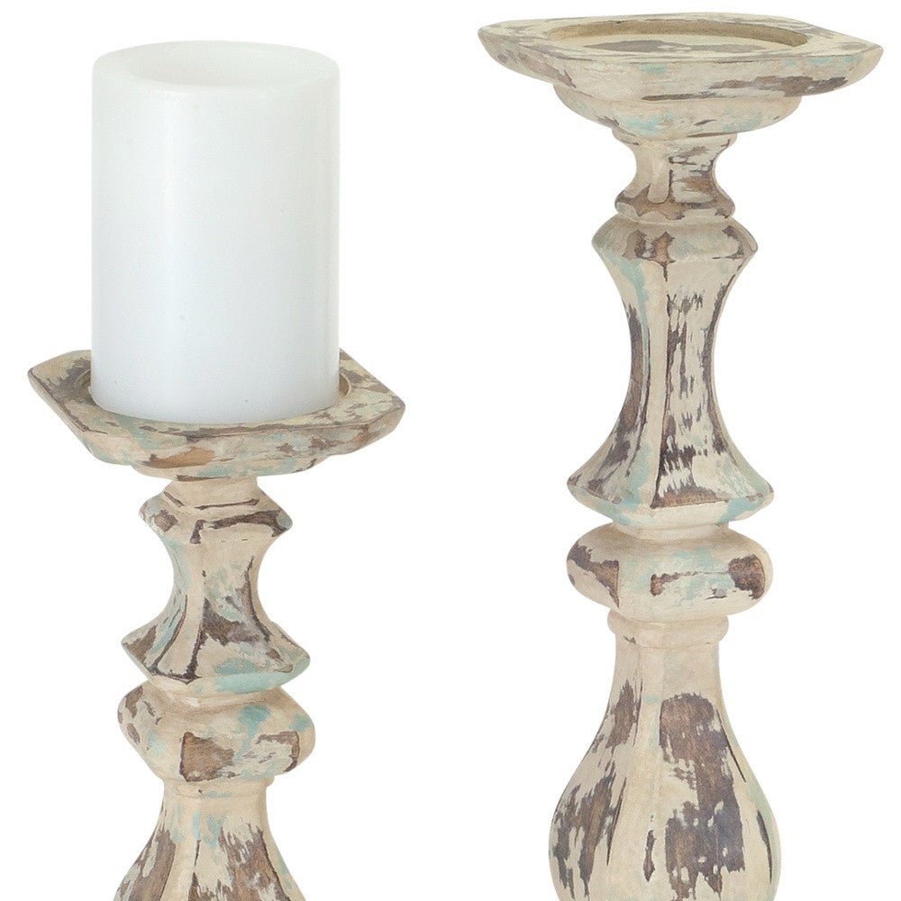 Set Of Two White Flameless Tabletop