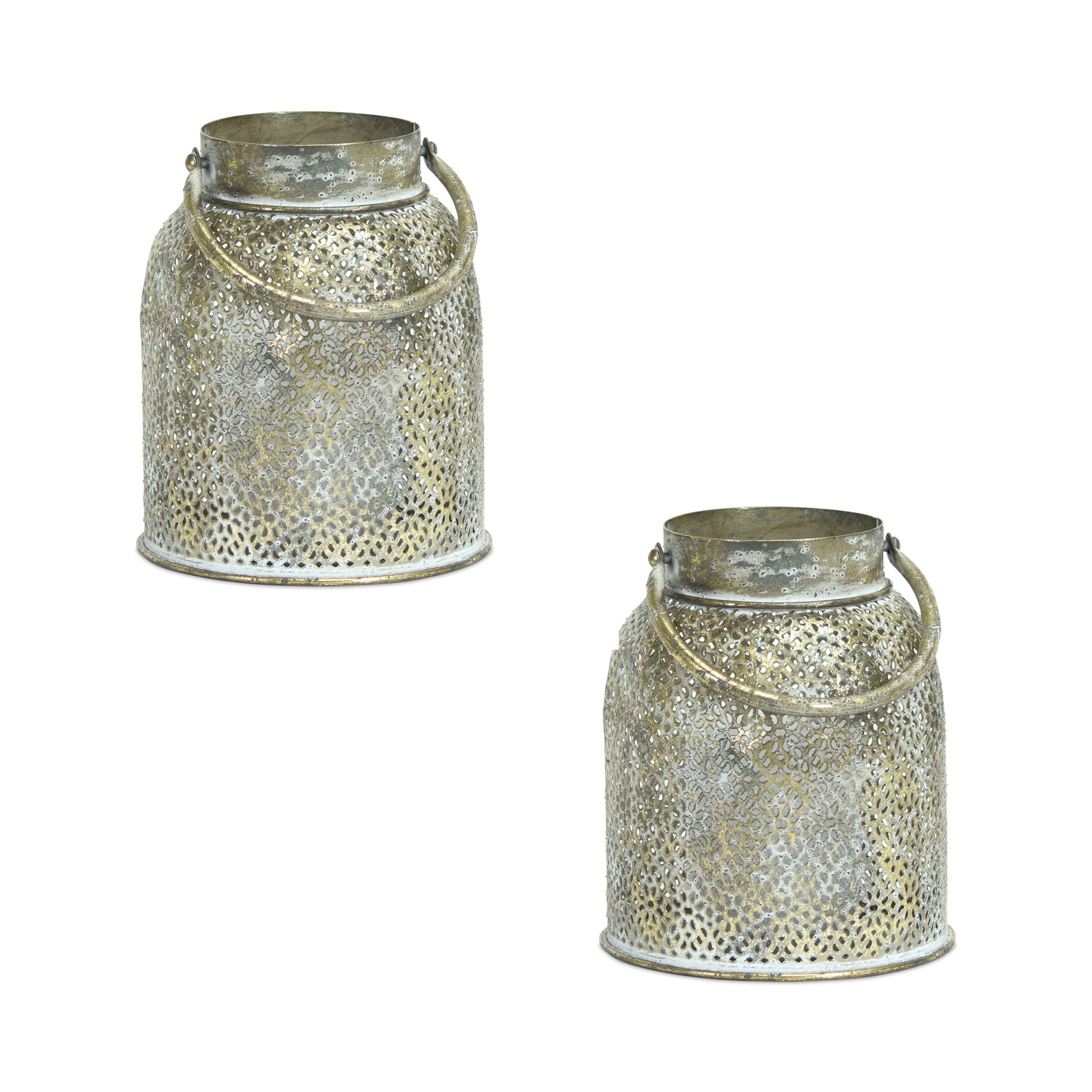 Set Of Two Gold Flameless Tabletop