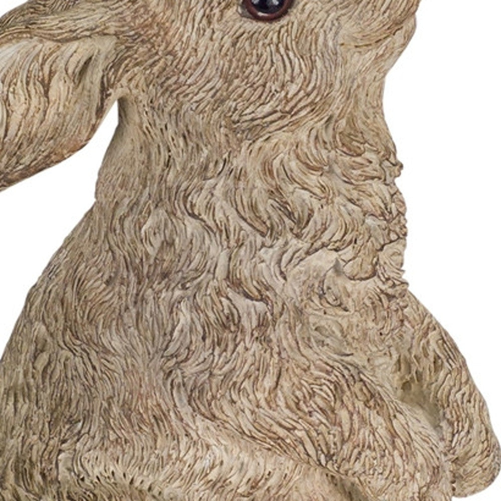 Set Of Three 7" Stone Polyresin Rabbit Figurine