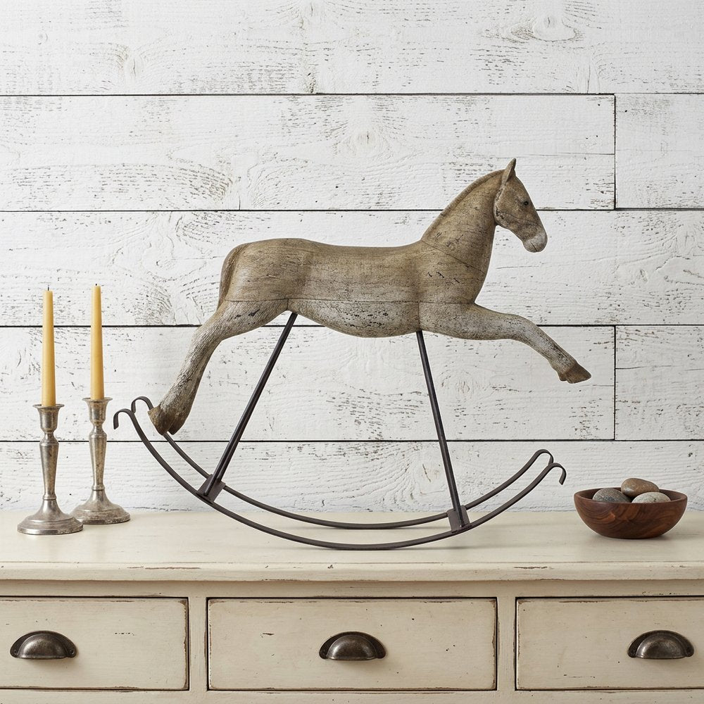 19" Brown And Black Polyresin Horse Statue Tabletop Sculpture