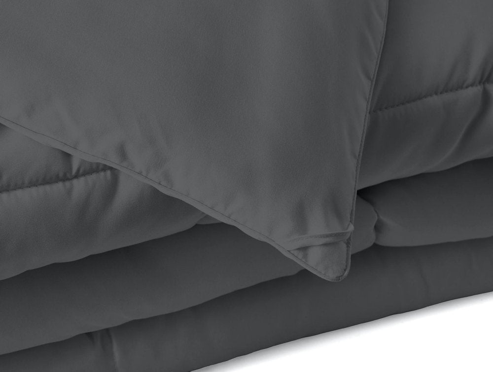 Gray King Microfiber Washable Microfiber Down Alternative Comforter