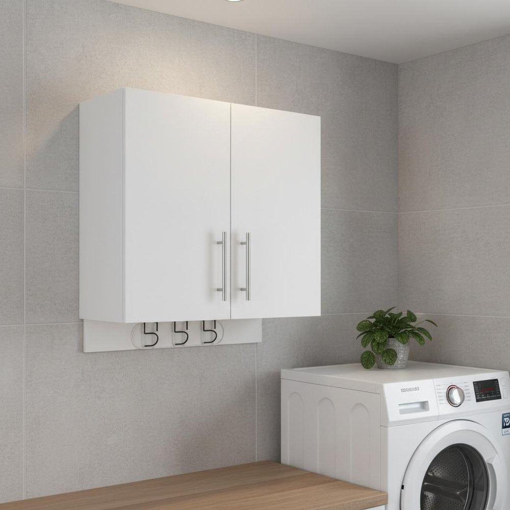 26" White Accent Cabinet With One Shelf