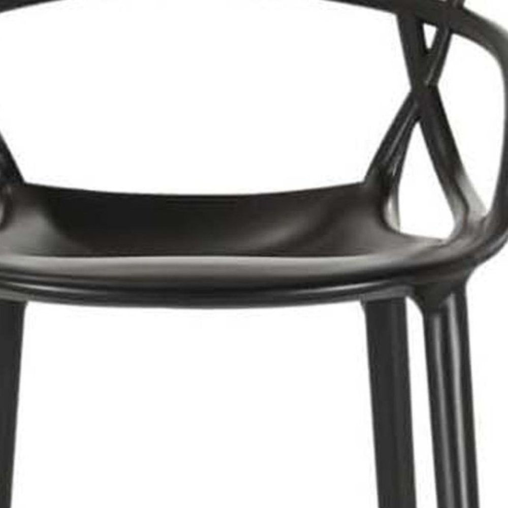 31" Black Heavy Duty Plastic Bar Height Bar Chair