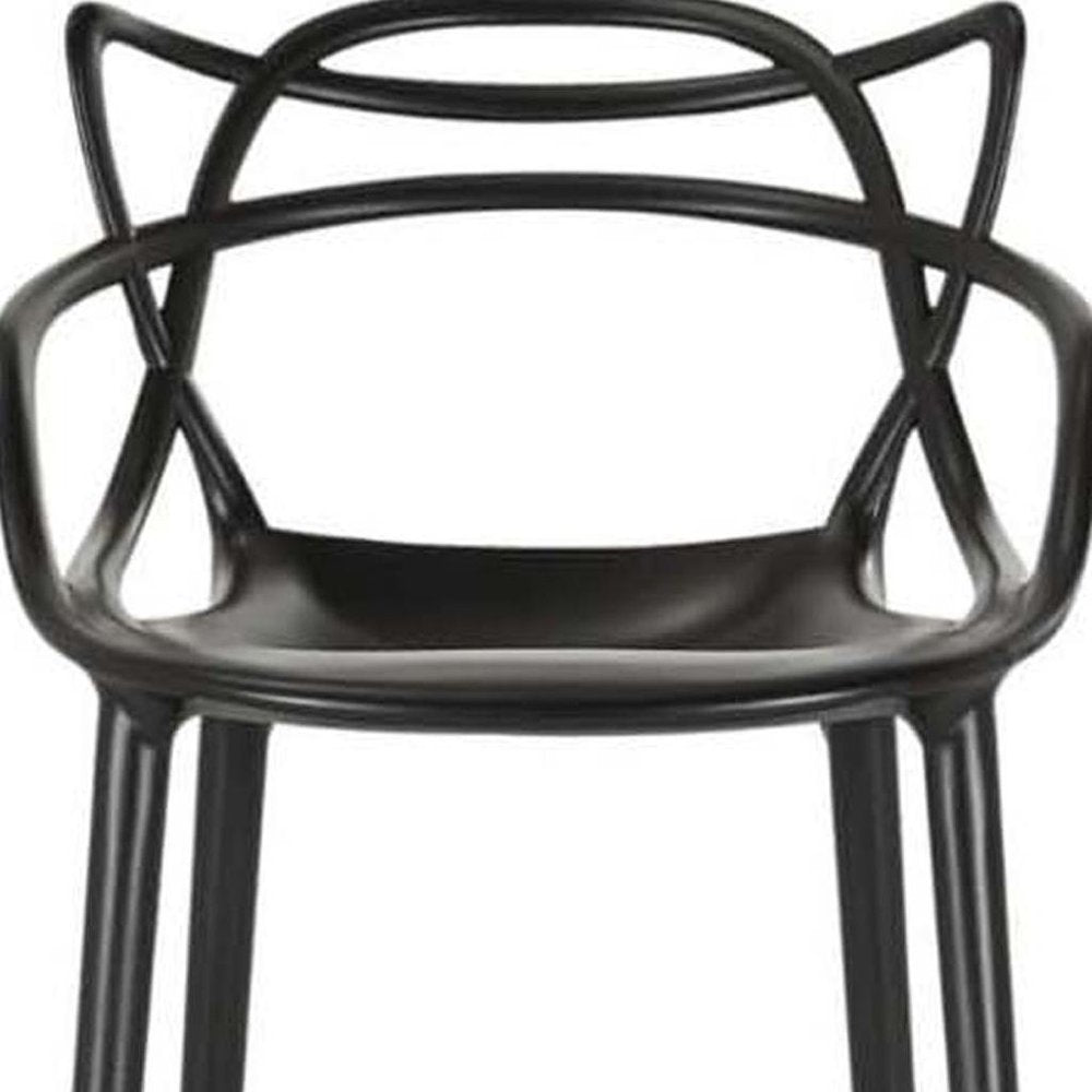 31" Black Heavy Duty Plastic Bar Height Bar Chair