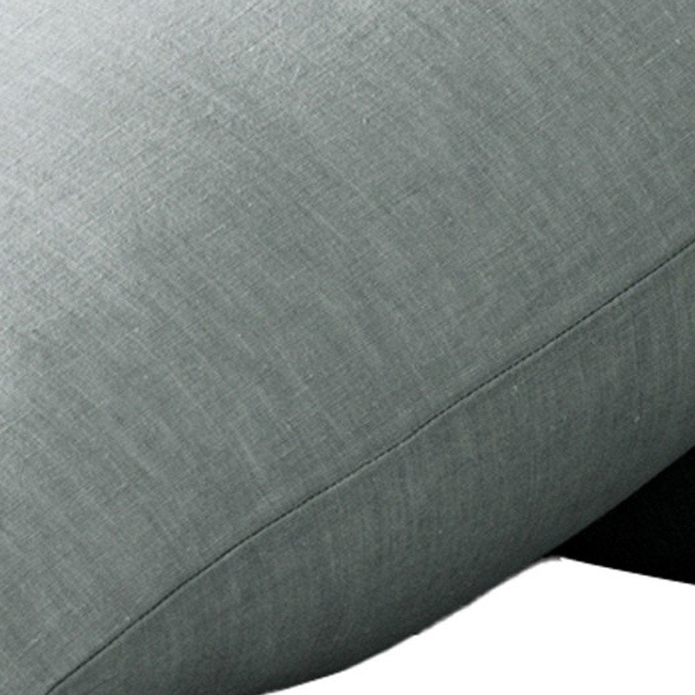 Set of Two White Linen Standard Pillowcases
