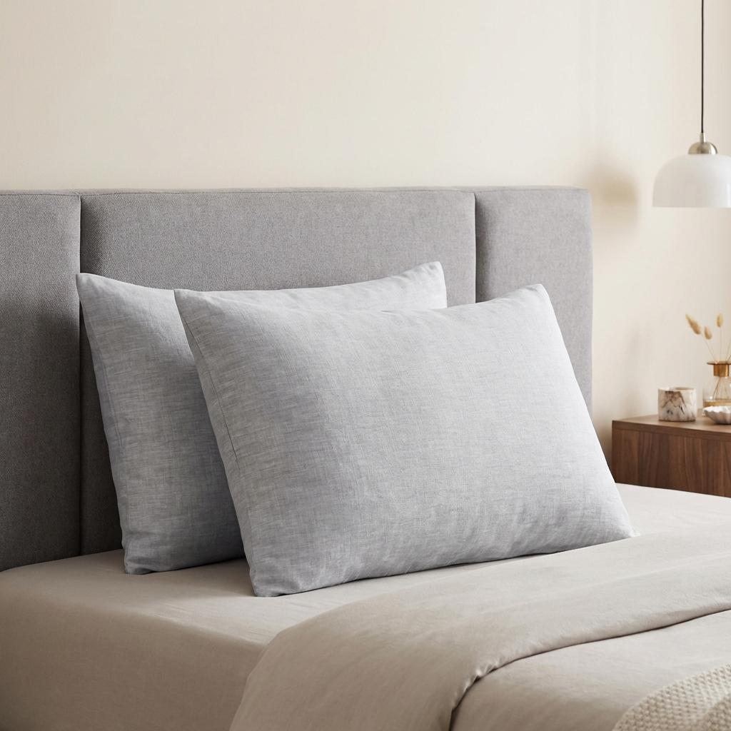 Set of Two Cloud Linen King Pillowcases