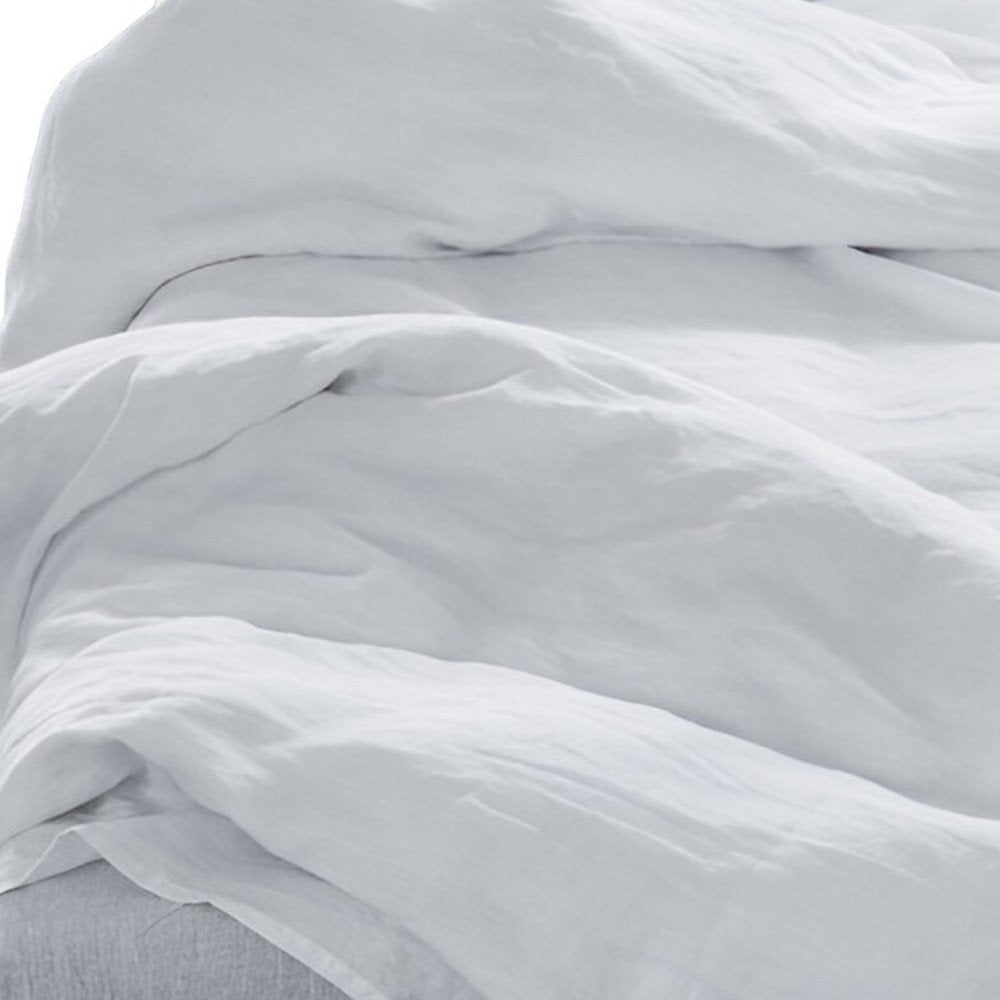 Four Piece Slate Gray Linen Sheet Set