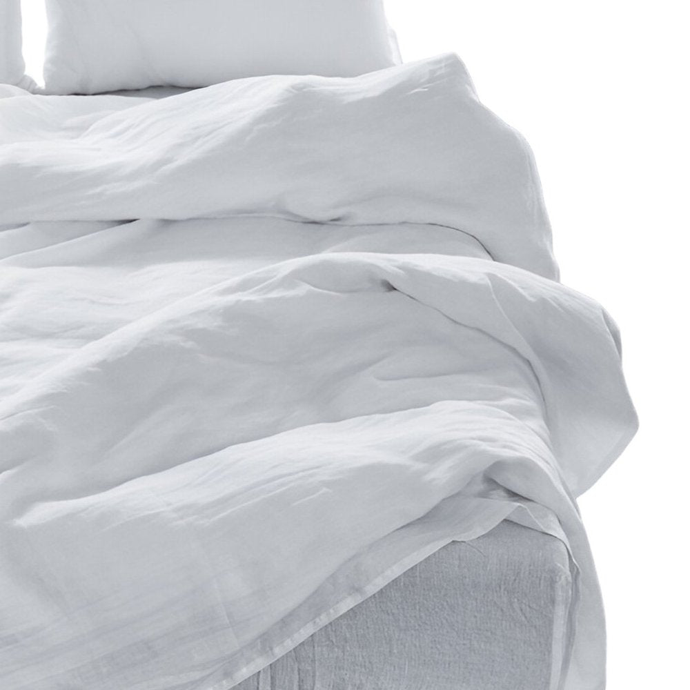 Four Piece Slate Gray Linen Sheet Set