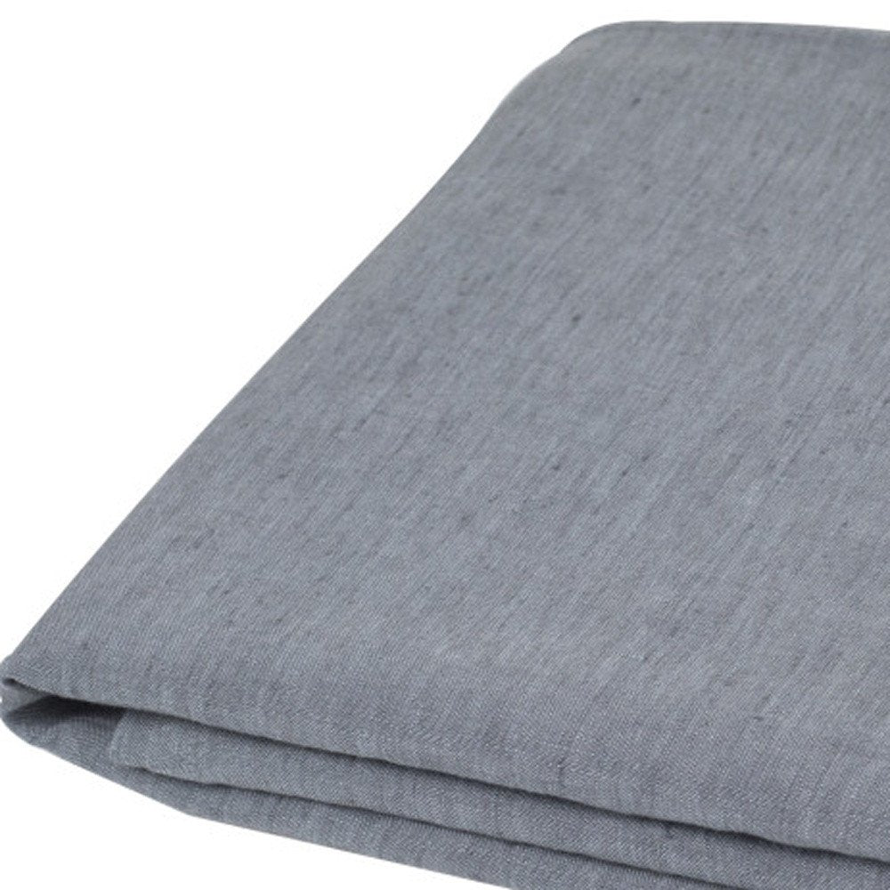 Light Gray Linen King Flat Sheet