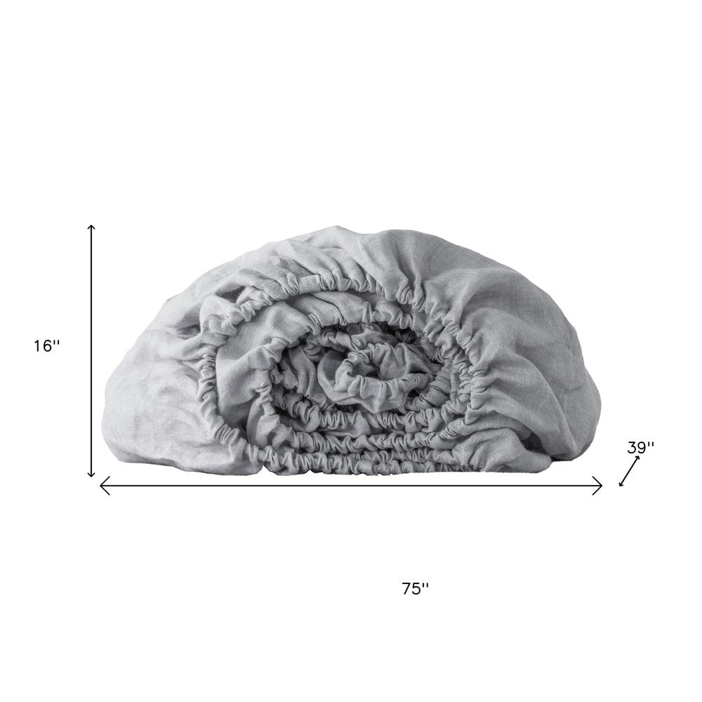 Cloud Linen Twin Fitted Sheet