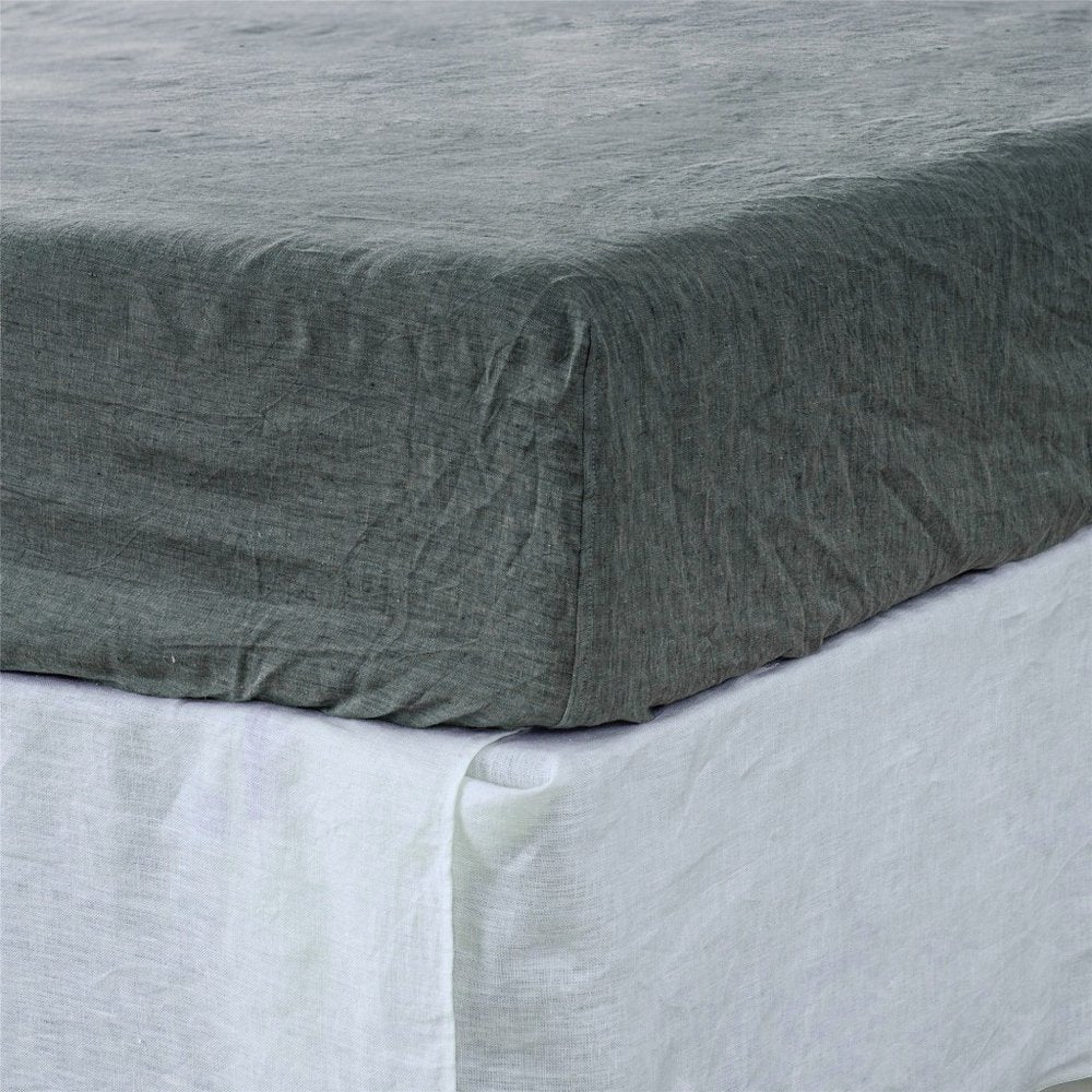 Light Gray Linen King Fitted sheet