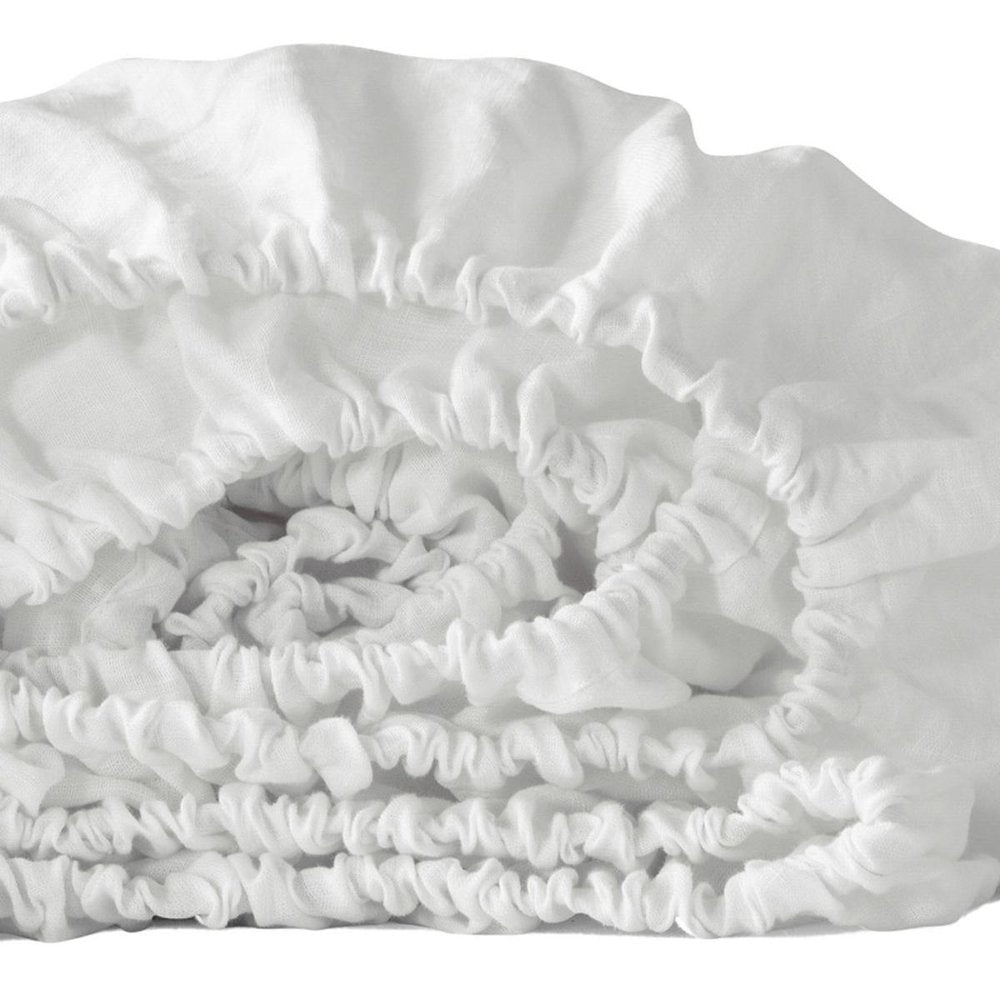 Ivory Linen King Fitted sheet