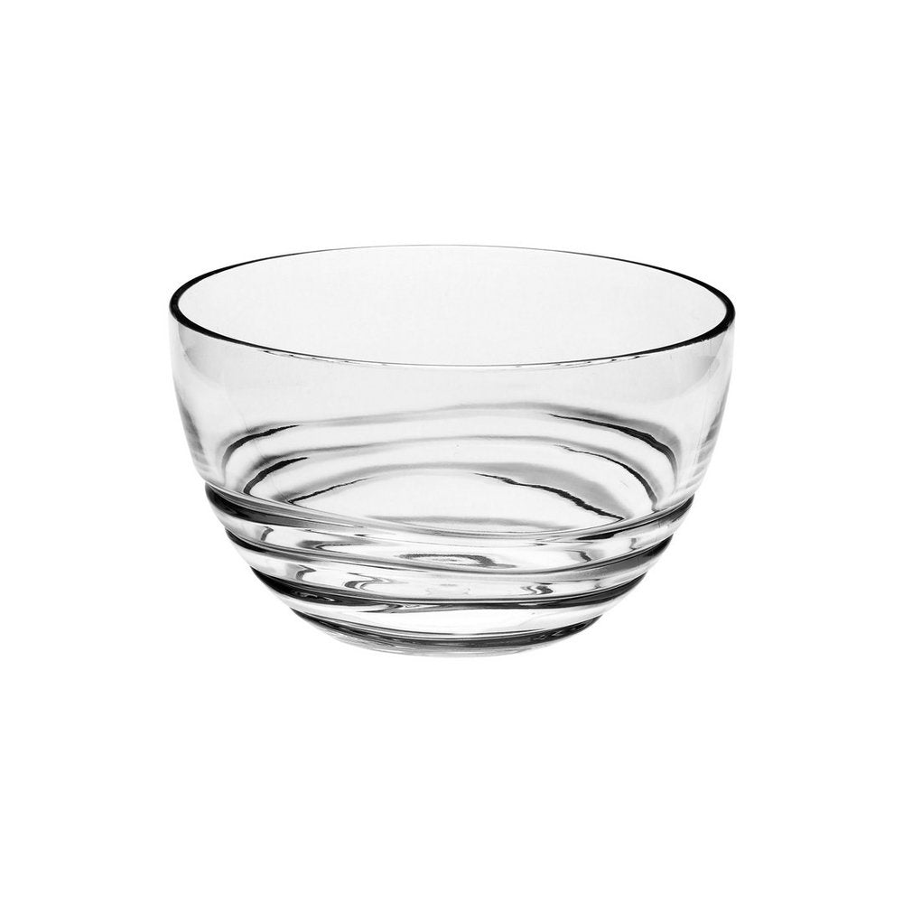 Clear Four Piece Round Swirl Acrylic Service For Four Bowl Set