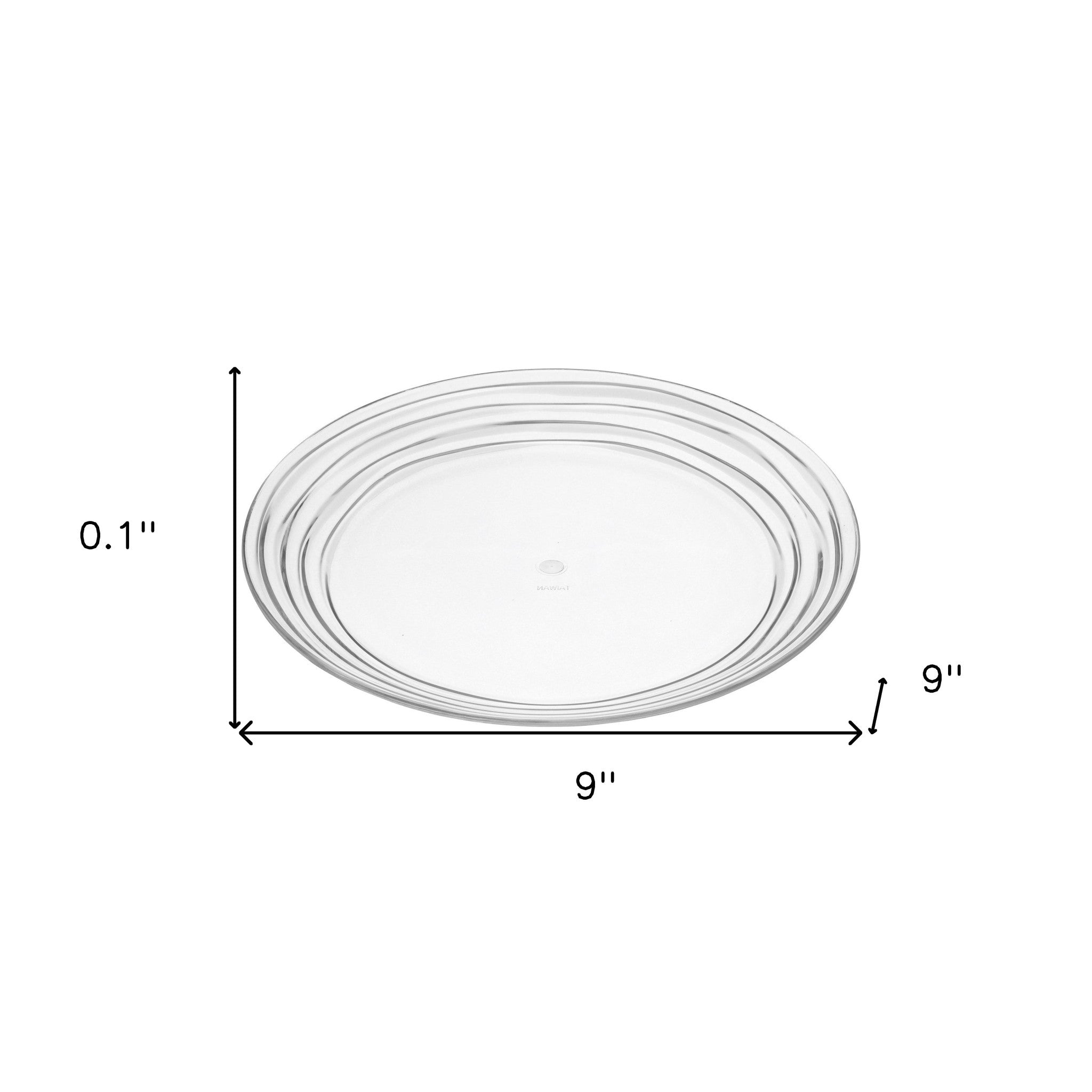 Clear Four Piece Round Swirl Acrylic Service For Four Salad Plate Set