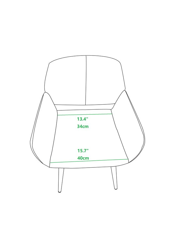 Yellow Upholstered Velvet Open Back Dining Chair