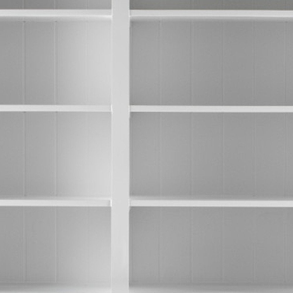 87" Antiqued White Solid Wood Pantry Or Storage Closet