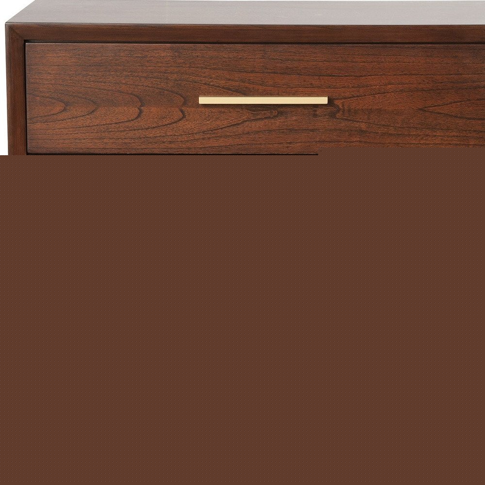 36" Brown Solid Wood Three Drawer Dresser