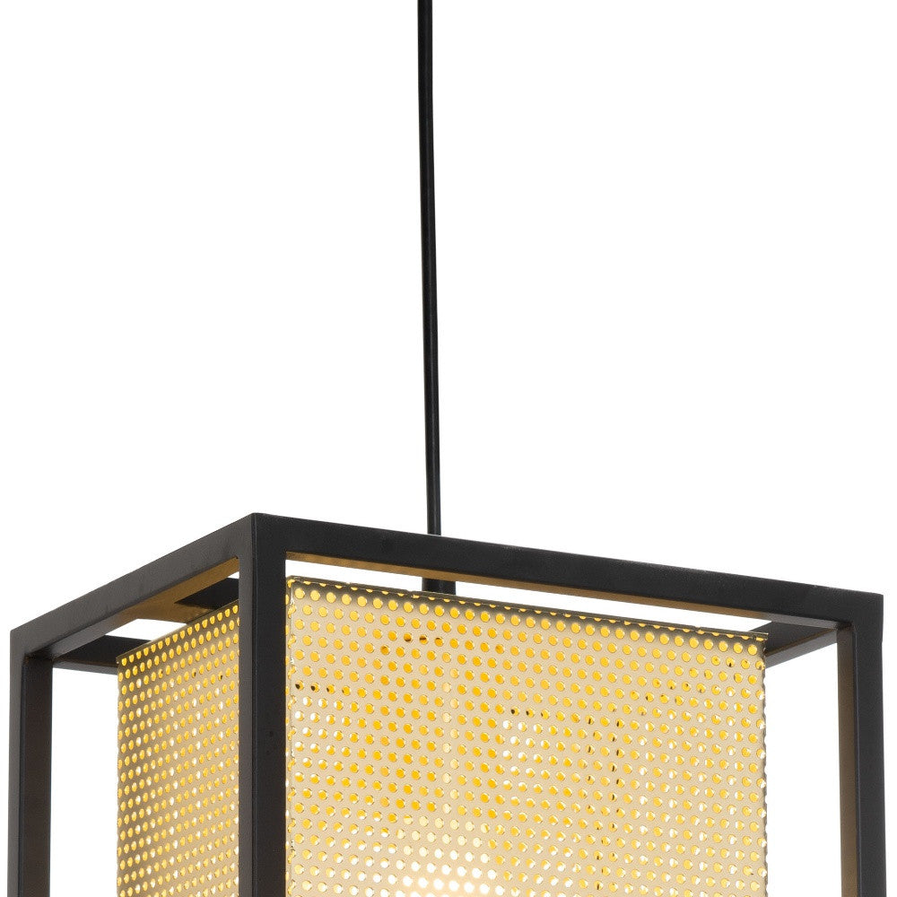 Gold and Black Geometric Metal Ceiling Light