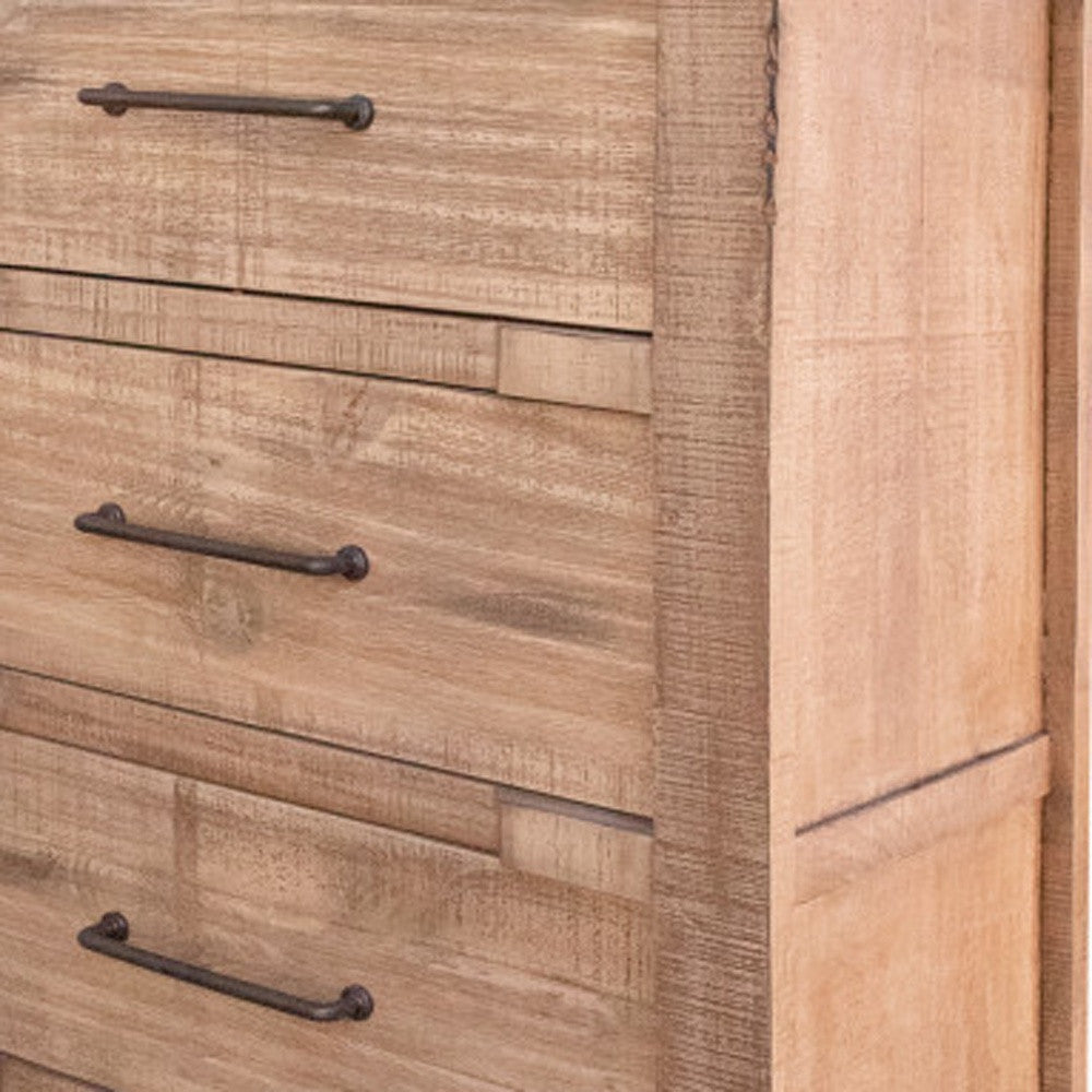 36" Natural Solid Wood Four Drawer Dresser