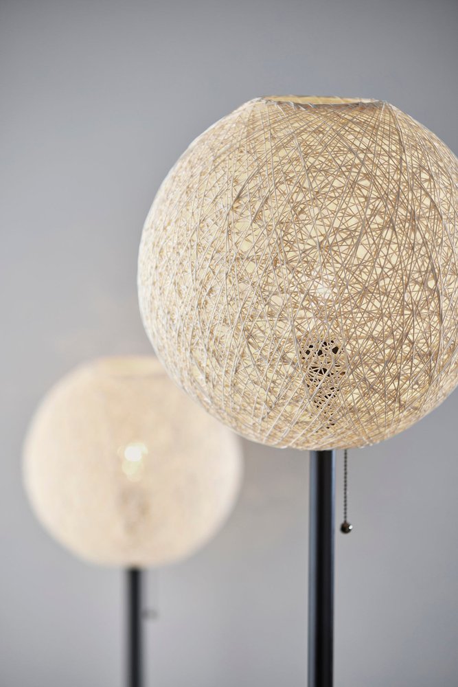 24" Antiqued Bronze Metal Candlestick Table Lamp With Off White Globe Shade