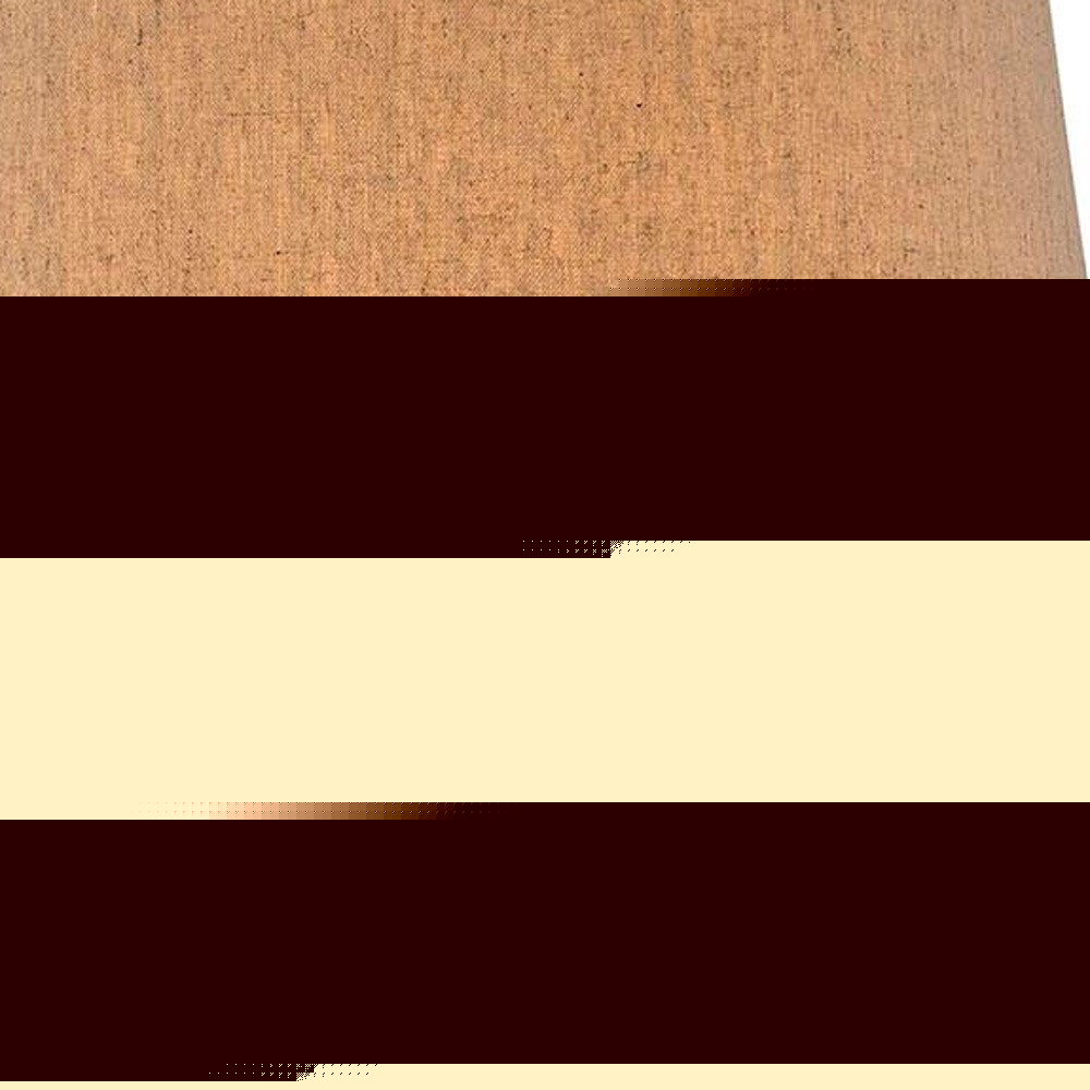 30" Brown Metal Two Light Table Lamp With Brown Empire Shade