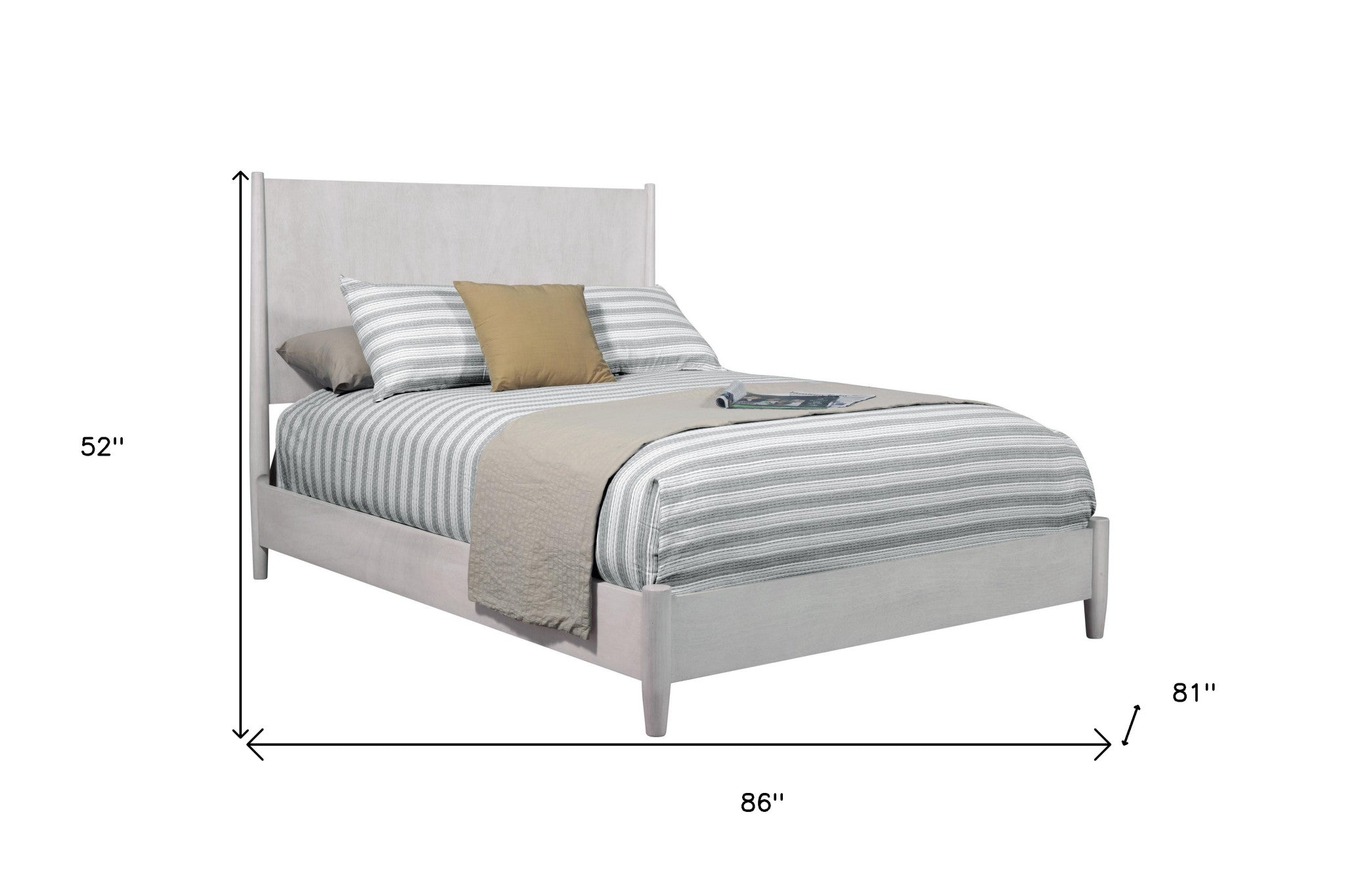 Gray Solid and Manufactured Wood King Bed
