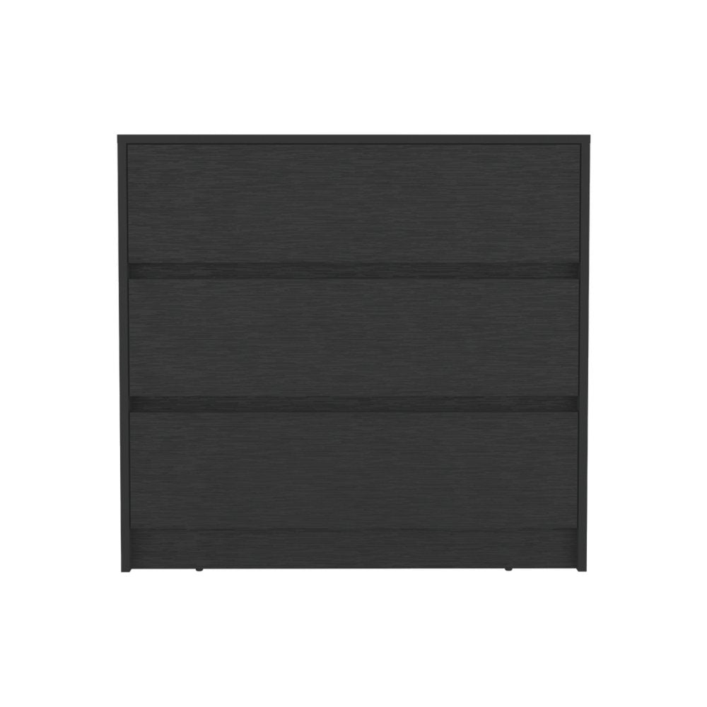 33" Black Three Drawer Dresser
