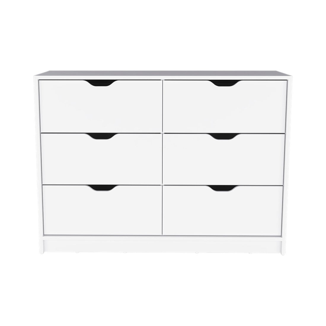 42" White Four Drawer Dresser