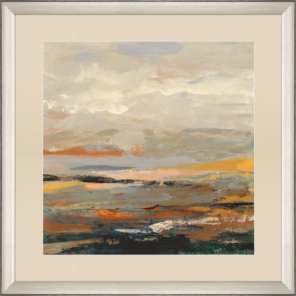 Warm Bay I Silver Framed Print Wall Art